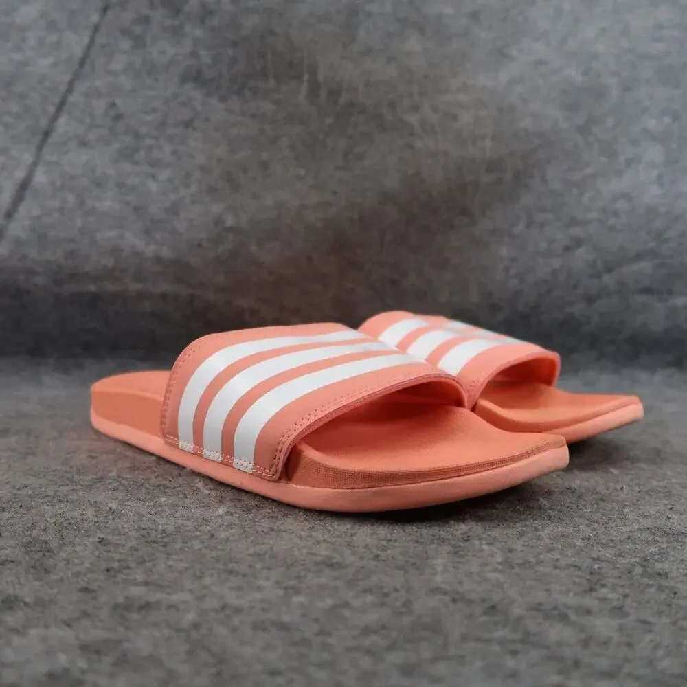 Adidas Shoes Mens 7 Sandal Slides Adilette Casual Comfort Coral White Cloudfoam